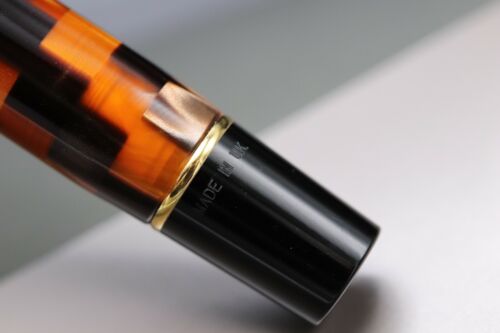 Parker Duofold Check Amber Rollerball Pen 5