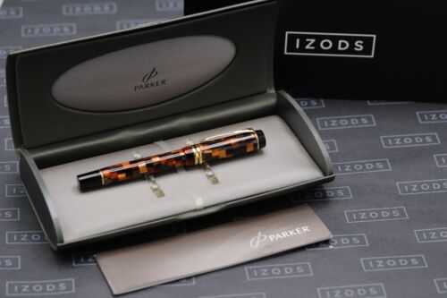 Parker Duofold Check Amber Rollerball Pen 7