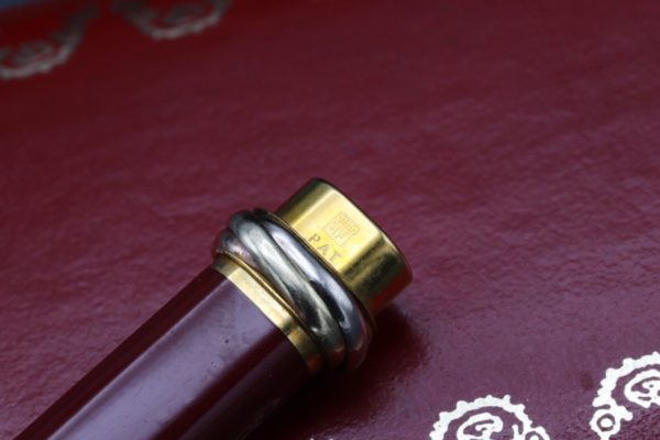 Cartier Must de Cartier Vendome Red Gold Lacquer Gold-Plated Rollerball Pen 5