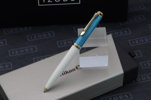 Pelikan Souveran K600 Turquoise White Ballpoint Pen 1