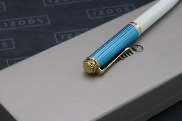 Pelikan Souveran K600 Turquoise White Ballpoint Pen 4