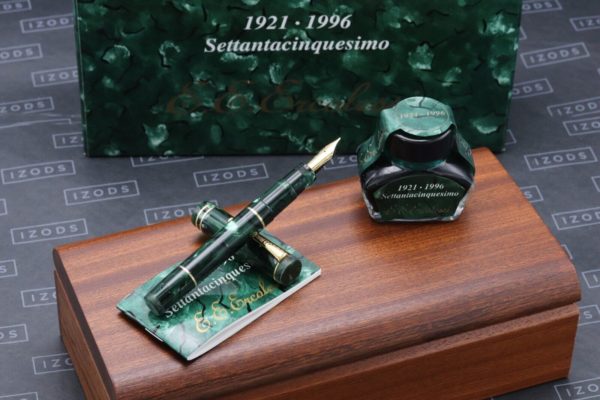 Omas 75th Anniversary E.E. Ercolessi Green Celluloid LE Fountain Pen