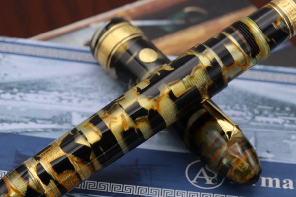 ASC Ogiva Black Lucens Celluloid Special Order 1/1 Fountain Pen - DIPPED 2