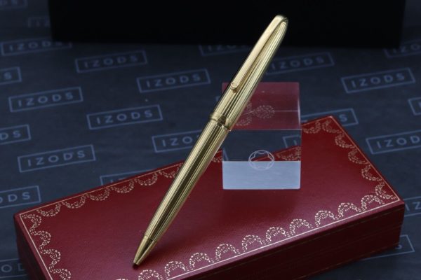 Cartier Louis Cartier Godron Gold-Plated Ballpoint Pen 1