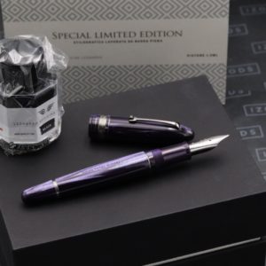 Leonardo Furore Grande Purple Celluloid Fountain Pen - CUSTOM - #8 STUB NIB