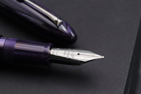 Leonardo Furore Grande Purple Celluloid Fountain Pen - CUSTOM - #8 STUB NIB 2