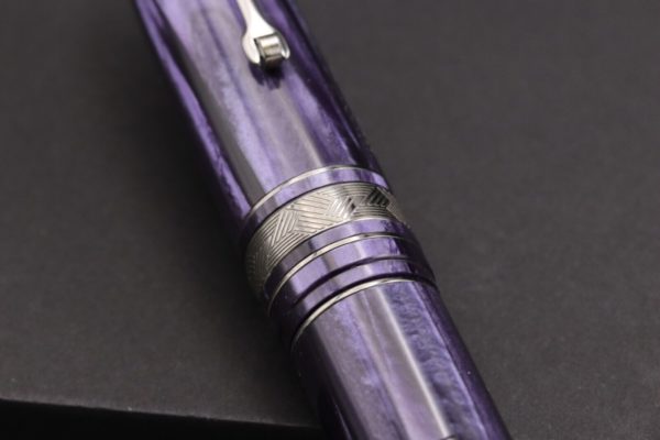 Leonardo Furore Grande Purple Celluloid Fountain Pen - CUSTOM - #8 STUB NIB 4