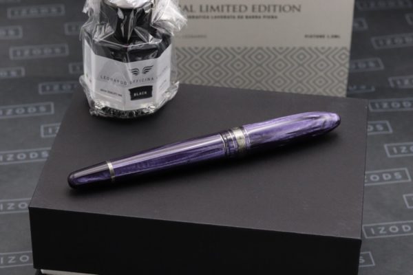 Leonardo Furore Grande Purple Celluloid Fountain Pen - CUSTOM - #8 STUB NIB 6