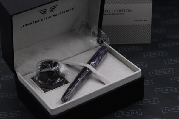 Leonardo Furore Grande Purple Celluloid Fountain Pen - CUSTOM - #8 STUB NIB 7
