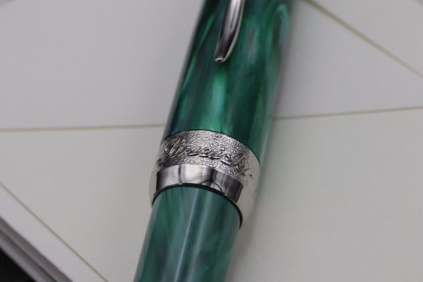 Pineider La Grande Bellezza Gemstones Malachite Green Fountain Pen UNUSED - STUB 3