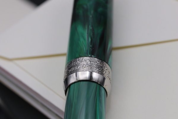 Pineider La Grande Bellezza Gemstones Malachite Green Fountain Pen UNUSED - STUB 5