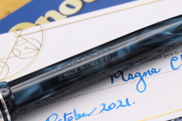 Onoto Magna Blue Pearl Prototype Special Edition Fountain Pen 3