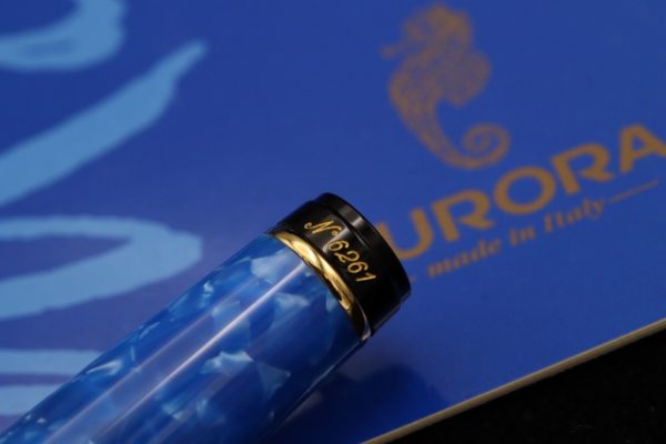 Aurora Optima Mare LE Blue Auroloide Fountain Pen and Mechanical Pencil 5
