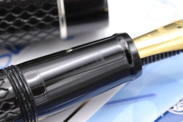 Onoto Magna Classic Black Chased Plunger Fill Prototype Fountain Pen 3