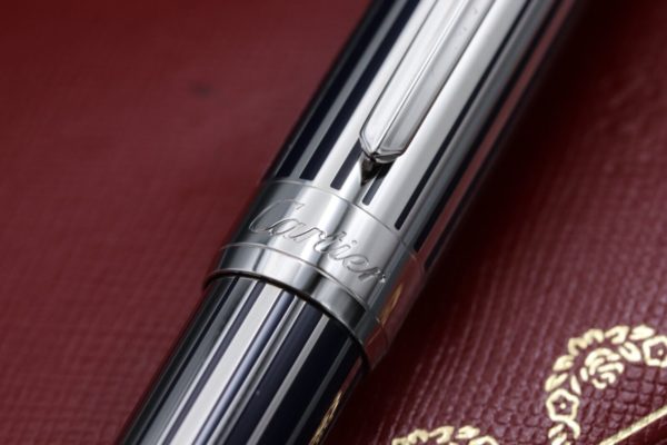 Cartier Pasha Platinum-Plated Striped Lacquer Ballpoint Pen 2