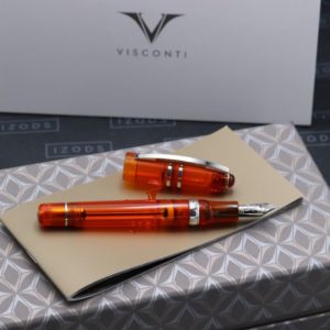 Visconti Homo Sapiens Demo Stones Orange Fountain Pen - 14k Fine - UNUSED