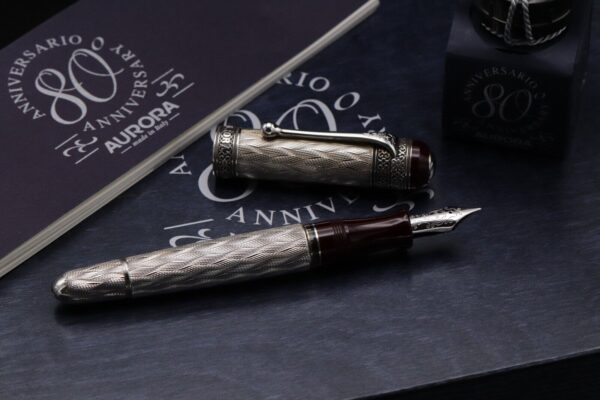 Aurora 80th Anniversary Sterling Silver Limited Edition Fountain Pen - UNUSED - Image 2