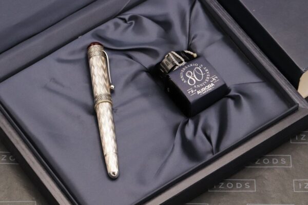 Aurora 80th Anniversary Sterling Silver Limited Edition Fountain Pen - UNUSED - Image 8