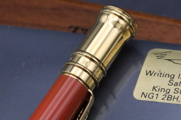 Parker Duofold Centennial Orange Fountain Pen and Mechanical Pencil - UNUSED - Image 7