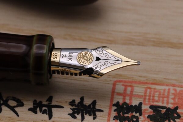 Nakaya D-17mm Portable Cigar Heki-tamenuri Fountain Pen - UNUSED - Broad Elastic - Image 3