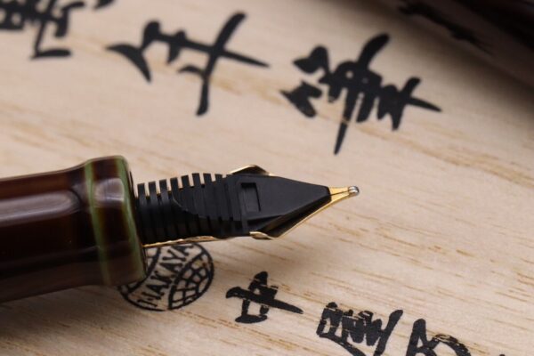 Nakaya D-17mm Portable Cigar Heki-tamenuri Fountain Pen - UNUSED - Broad Elastic - Image 5