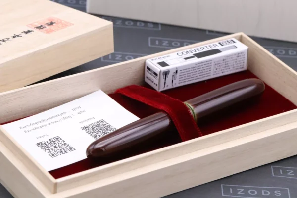 Nakaya D-17mm Portable Cigar Heki-tamenuri Fountain Pen - UNUSED - Broad Elastic - Image 6