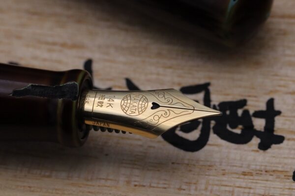 Nakaya Piccolo Cigar Heki-Tamenuri Negoro Fountain Pen - Soft Fine Nakata Nib - Image 3