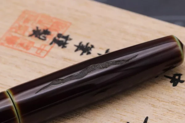 Nakaya Piccolo Cigar Heki-Tamenuri Negoro Fountain Pen - Soft Fine Nakata Nib - Image 6