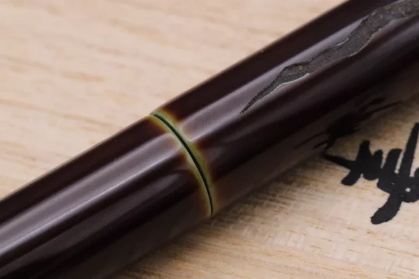 Nakaya Piccolo Cigar Heki-Tamenuri Negoro Fountain Pen - Soft Fine Nakata Nib - Image 7