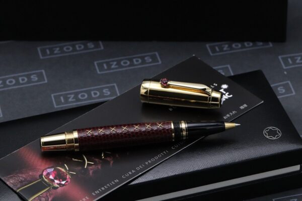 Montblanc Boheme Jewels Rhodolite Leather Rollerball / Fineliner Pen - Image 2