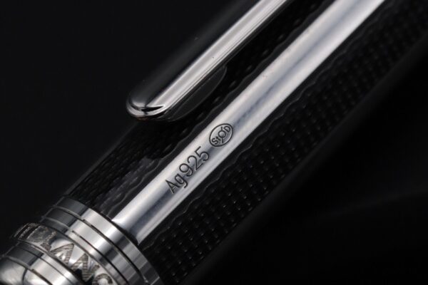Montblanc Meisterstuck 165 Classique Silver Fibre Guilloche Mechanical Pencil - Image 3