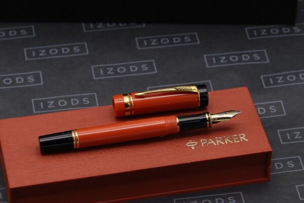 Parker Duofold International Orange Fountain Pen - Michael Masuyama IF Nib - Image 2