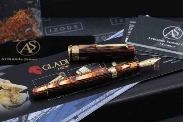 ASC Gladiatore Medio Arco Bronze Celluloid Fountain Pen - UNUSED - Image 2