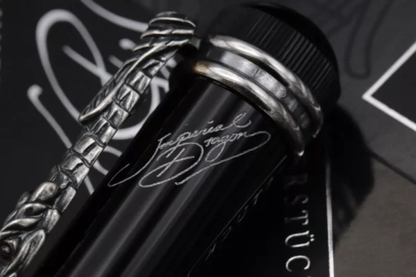 Montblanc Writers Edition Imperial Dragon Fountain Pen - NEVER INKED - Broad Nib - Image 6