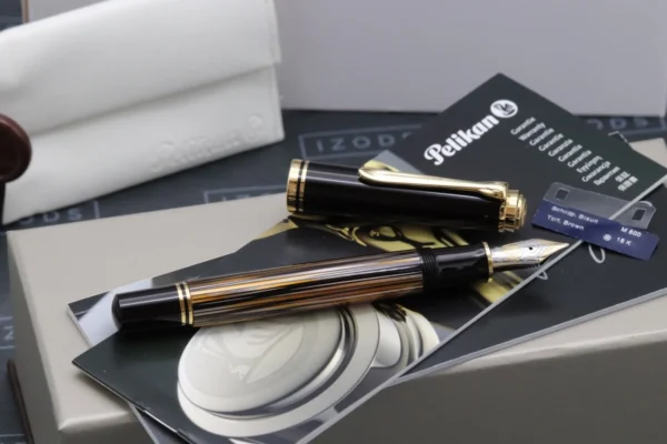 Pelikan Souveran M800 Tortoiseshell Brown SE Fountain Pen – NEVER INKED - Image 9