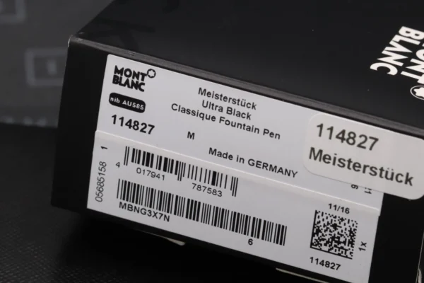 Montblanc Meisterstuck Classique Ultra Black Fountain Pen - Image 4